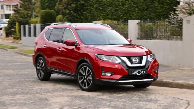 2018 Nissan X-Trail Ti Review Ruby Red Cornering
